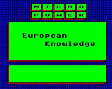 European Knowledge (1984)(Micro Power)[EURO] screen shot title